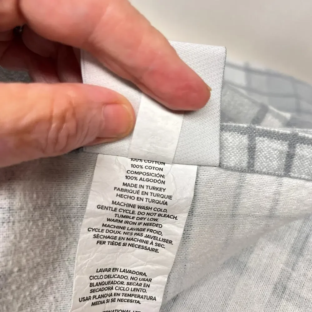 Ugg Cotton Flannel Twin Sheet Set Gray Blue Plaid